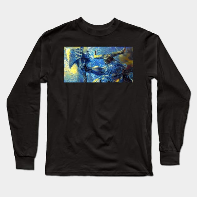 Dragon Age Inquisition The Iron Bull Starry Night Long Sleeve T-Shirt by Starry Night